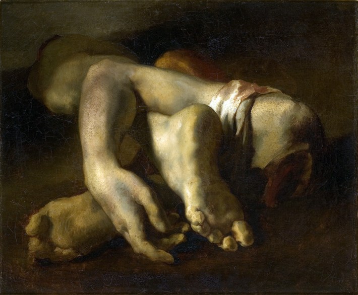 1818-1819 Théodore Gericault-'Estudio de pies y manos'